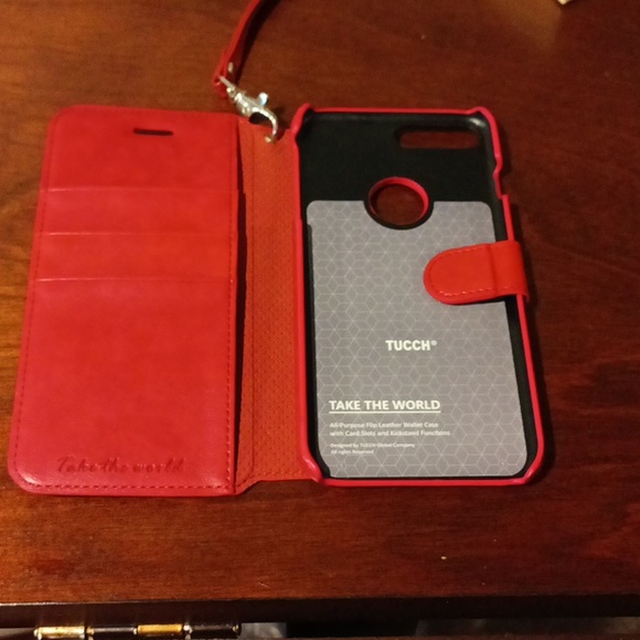 Tucch red Phone Case with Strap - Picture 3 of 4